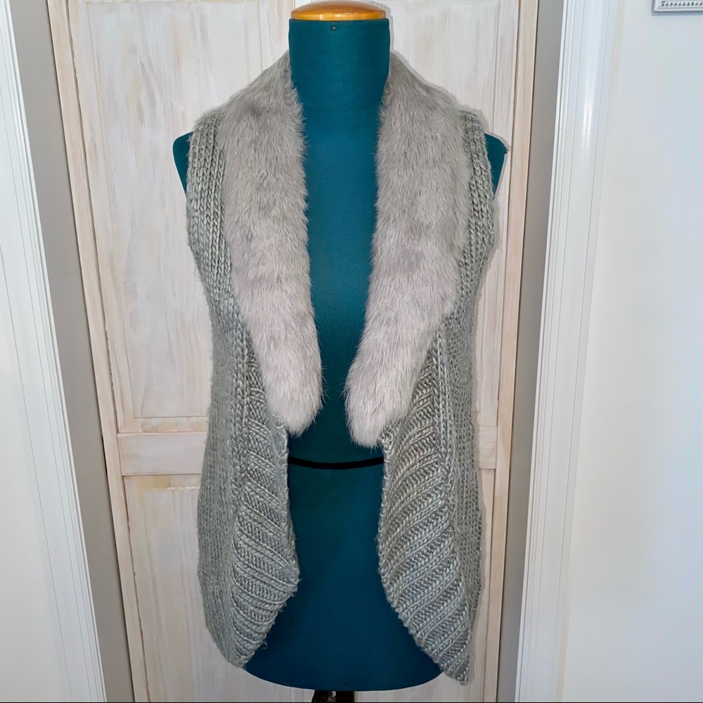 Knit Wool and Fur Vest